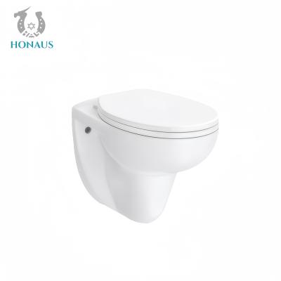 Chine Coupe de toilette traditionnelle suspendue au mur, céramique solide, éclairage facile à nettoyer à vendre