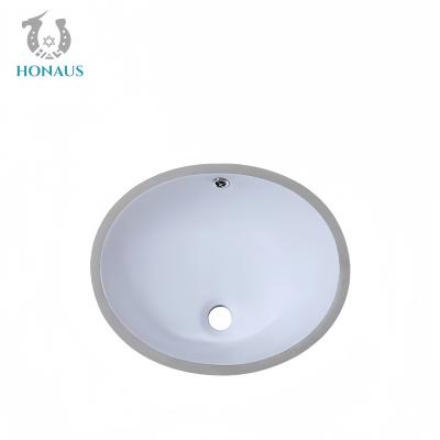 China Round Bathroom Inset Basin Ceramic White Nano Glaze Hotel 210mm Depth for sale
