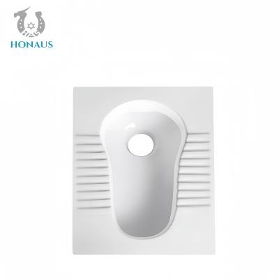 China 530*430*190/230mm Ceramic Squatting Pan Toilet Without S Bend Anti Slip for sale