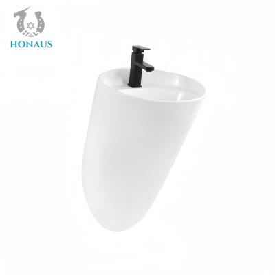 China Art Design Bathroom Wall Hung Bain Strong Ceramic Round High Level Hotel White for sale