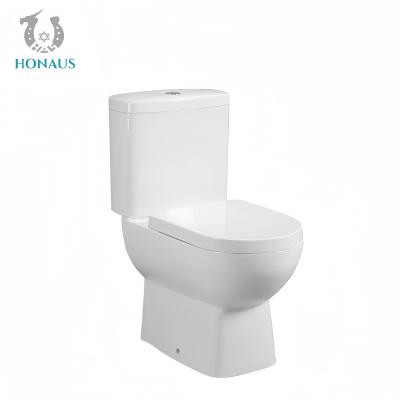 China Elegant Bathroom Two Piece Toilet Bowl Floor Mounted Factory Sale Best Ceramic for sale