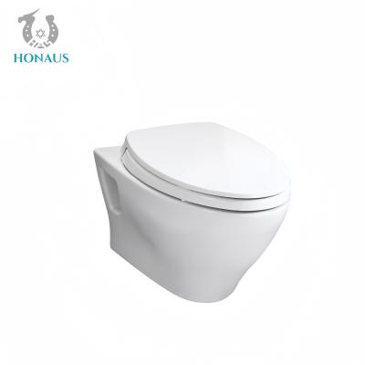 China Easy Clean Wall Hung Toilet Bowl Concealed Cistern P Trap 180mm Strong Wall Mounted for sale