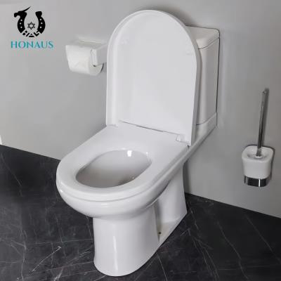 China Floor Mounted Two Piece Toilet Bowl Practical Design Style Elongated Shape en venta