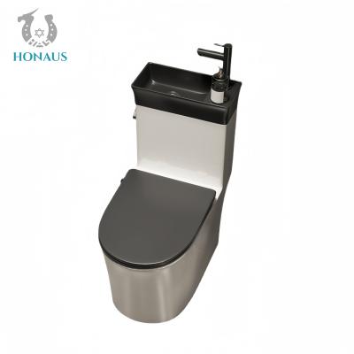 中国 Multi Function White Ceramic One Piece Toilet Bowl & Basin Water Saver Hotel Use S Trap 販売のため