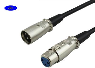 China Black Neutrik XLR Connector Microphone Extension Cable , Microphone Cord Extender for sale