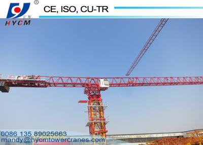 China 55m Jib 6/8ton 1.6*1.6*3m Split Mast Section QTP5515 Topless Flattop Tower Crane for sale