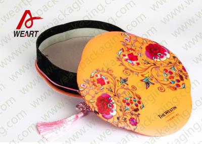 China Exquisite Floral Cardboard Storage Boxes With Handle Multi Printing Coated for sale