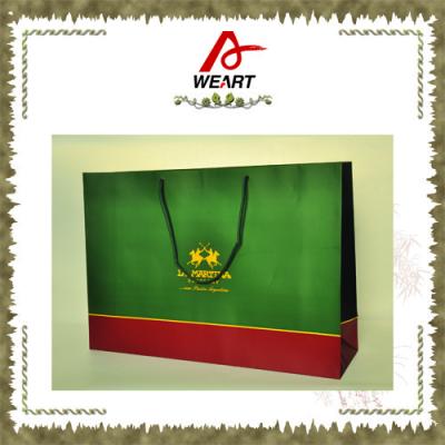 China OEM Logo Printed Fashion Paper Carrier Bag , Colorful custom retail shopping bags for sale