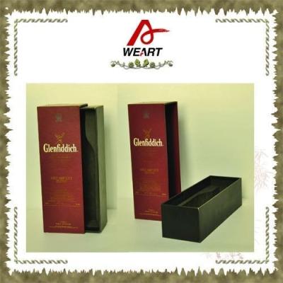 China Luxury Black Cardboard Paper Wine Top And Bottom Rigid Gift Boxes Without Handle for sale