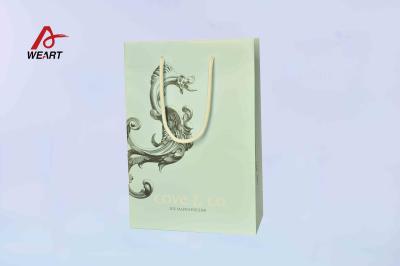 中国 美しい設計芸術の紙袋2 x 5 Mm X 45 Cmの白いコードの綿のハンドル 販売のため