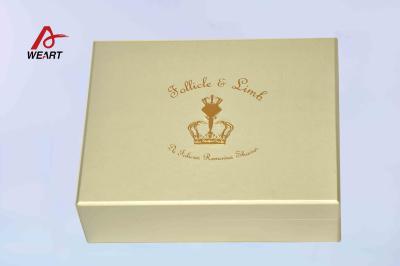 China Jewelry Customized Paper Box Book Type Box Gold Color Hot Stamped Surface for sale