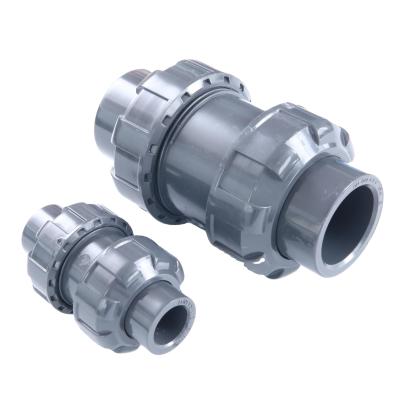 China 2 Inch Double Union Ball Valve PVC Hydraulic 4 Inch Pvc Check Valve for sale