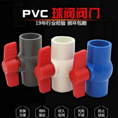 China Anti Corrosion PVC Ball Valve Socket DN15-DN100 Internal Thread for sale