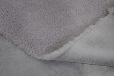 China 610 g/m2 100 p pele sherpa sólida camurça sólida tecido de lã unido à venda