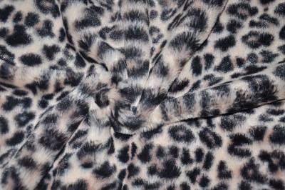 China 100% Polyester Leopard Print Fabric 310gsm 150CM Width for sale