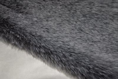 中国 ヤードのアクリルの長い毛による黒い150cmのキツネの毛皮の生地 販売のため