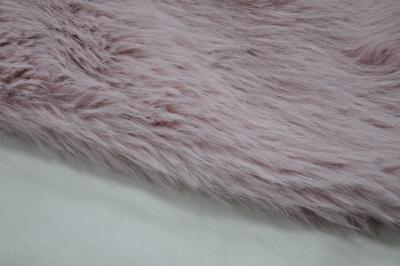 China Pink Long Hair Fur Fabric  , Create a dreamy and luxurious atmosphere in your home for sale