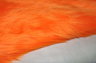 China orange color  150cm Long Hair Faux Fur  Faux Fox Fabric，Showcase your personality and make your space stand out for sale