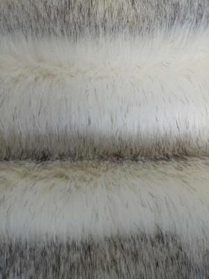 China White dyed black pointed Long Hair Fur Fabric 150cm or adjustable for sale