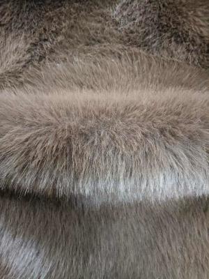 China Coffee colored imitation fox fur is thick, solid, and soft for sale