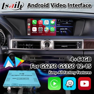 Cina Interfaccia dell'automobile di 4+64GB Lsailt Android video per Lexus GS250 GS 250 2012-2015 con Carplay senza fili in vendita