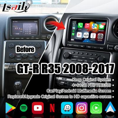 中国 4+64GB無線CarPlayの改善の表示のGT-R GTR R35のためのLsailt車のマルチメディア スクリーン 販売のため