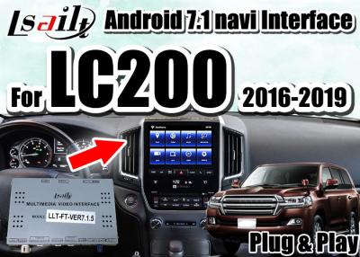 China Relação video dos multimédios de Lsailt com IOS/Android incorporado CarPlay para Land Cruiser 2016-2019 LC200 à venda