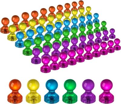 China 60PCS Colorful Strong Magnetic Thumbtacks Whiteboard Magnets For Classroom Teaching for sale