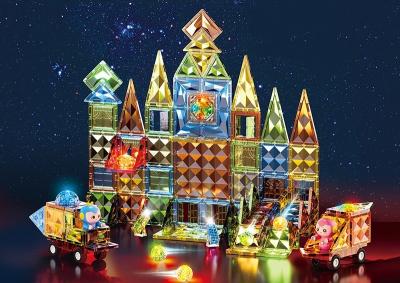 China 116PCS 3D Diamond Magnetic Building Blocks Set For Kids Educational Toys for sale