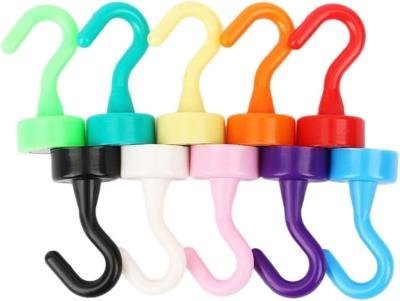China Colorful Decorative Magnetic Hooks Magnetic Garage Hooks ISO FDA Certified for sale