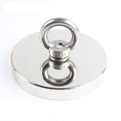 China 1000 Gauss Magnetic Neodymium Fishing Magnet With Eyebolt For Salvage for sale