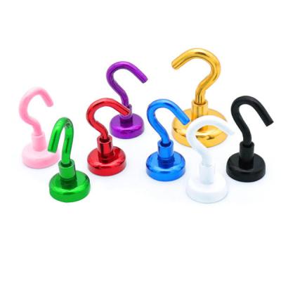 China Powerful Colorful Magnetic Utility Hooks Magnetic Cup Hooks Rust Resistance for sale