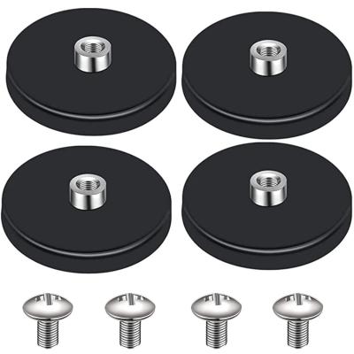 China OEM/ODM Rubberized Magnet Mount Base With Threaded Nuts Bolts for sale