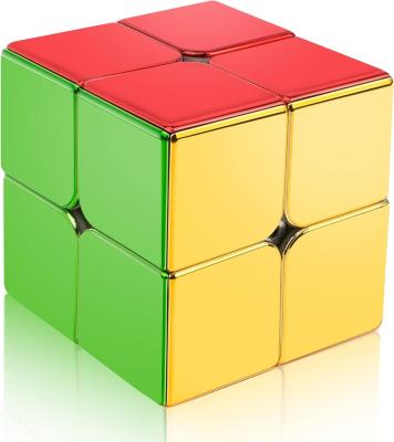 China ABS plástico mini magnético Rubik's Cube espejo reflectante 2x2 velocidad cubo magnético en venta