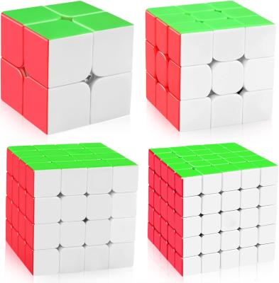 China Multicolor Magnetic Rubik'S Cube Set With 2x2 3x3 4x4 5x5 Series For Present Collection for sale