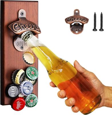 China Strong Magnetic Beer Bottle Opener Wall Mounted With Auto Catch FDA Approved for sale