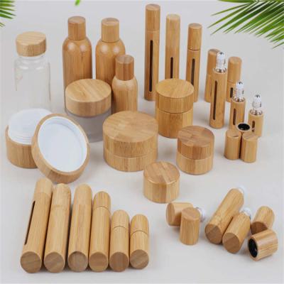 China Practical Bamboo Containers For Cosmetics , Lightweight 50g Bamboo Cream Jar for sale