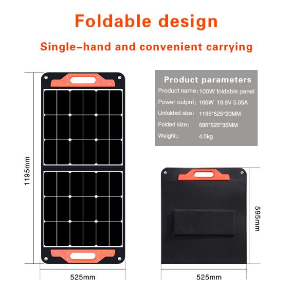 Quality Innovative Technology 100W Portable Solar Panel For Outdoor Adventures for sale