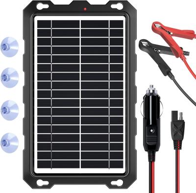 China 10W 12V Solar Battery Trickle Charger Powered Battery Maintainer Marine for sale