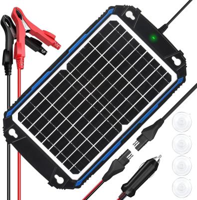 China 12W 12V Solar Panel Trickle Charger Solar Powered Battery Maintainer MPPT for sale