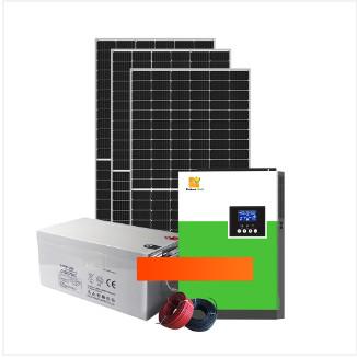 China 5.5KW / 11KW Sistema solar completo fuera de la red Sistema de batería independiente con blanco en venta