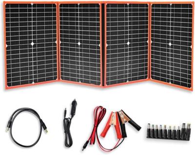 China 80W painel solar portátil de mochila dobrável carregador leve para o exterior à venda