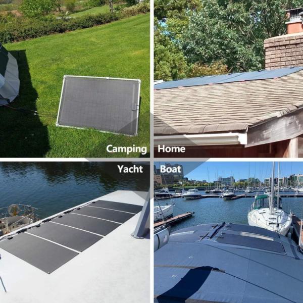 Quality Lightweight Flexible Solar Panels ETFE Black PERC Monocrystalline For RV for sale
