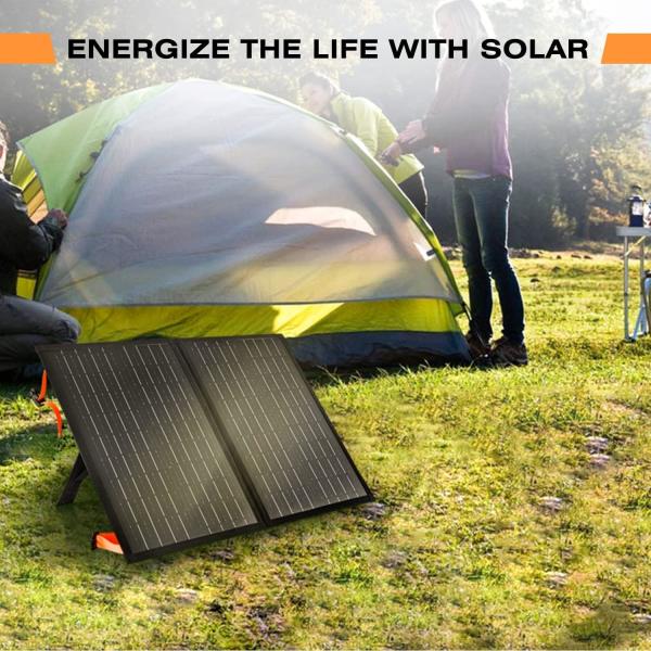 Quality 100W Off Grid Foldable Solar Charger Portable Solar Panel Kit For Camping for sale