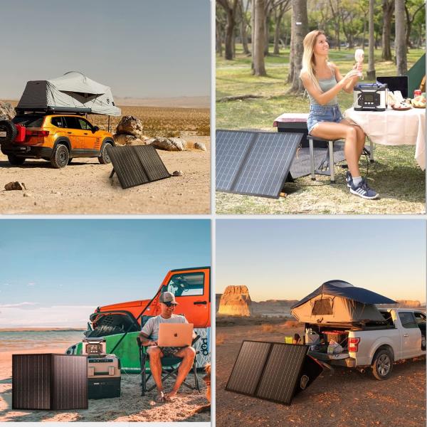 Quality 100W Off Grid Foldable Solar Charger Portable Solar Panel Kit For Camping for sale