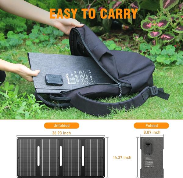 Quality 40W Portable Solar Panel 15V DC Outlet for Outdoor Camping Hiking for sale