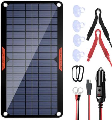 China Powered Trickle 12V Solar Battery Charger Panel Waterproof 10W for sale