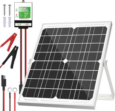China 20W 12V painel solar carregador de bateria trickle mantentor para motocicleta automóvel à venda
