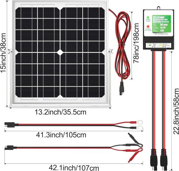 Quality 20W 12V Solar Panel Battery Charger Trickle Maintainer For Motorcycle Automotive for sale