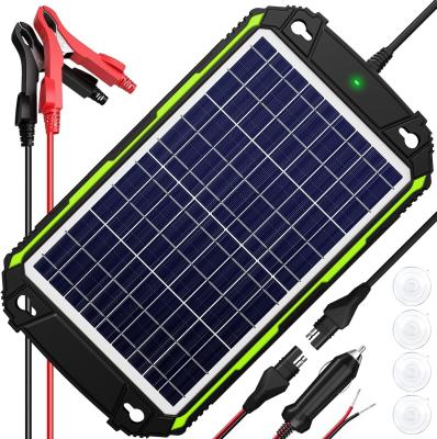 China 10W 12V Waterproof Solar Battery Charger Maintainer for Car Boat Marine RV for sale